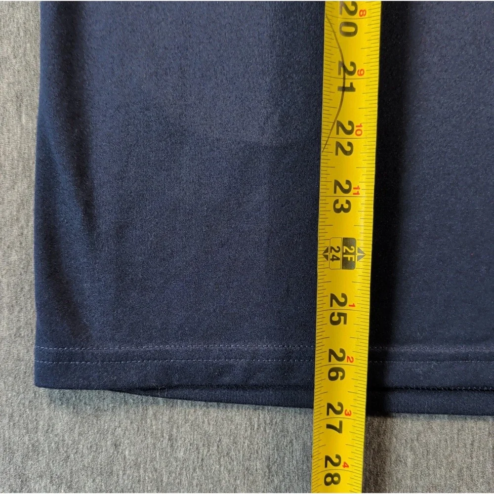 Nike Tee Dri Fit Navy Shirt Moisture Wicking Polyester Size S Gym Training EUC